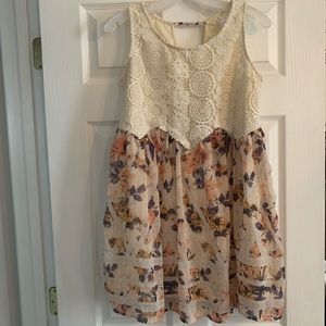 Lace and floral dress